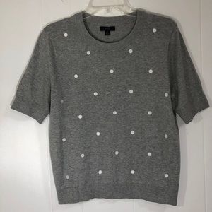 J. Crew NWOT Dot Cotton Sweater Top M